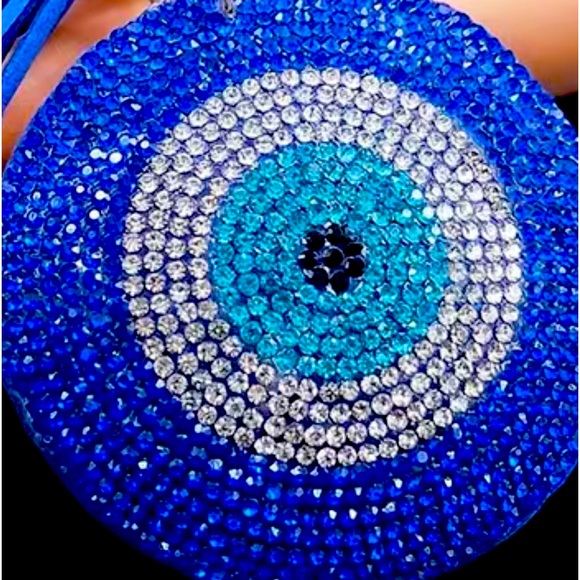 NEW TURKEY EYES CRYSTAL KEYCHAIN FASHION CUTE COLORFUL BAG KEY CHAIN - Picture 5 of 7